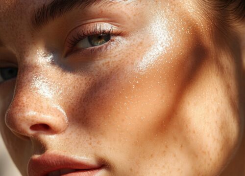 Photo of sunlight hitting a woman's face, revealing her freckles. She is a prime candidate for IPL therapy.