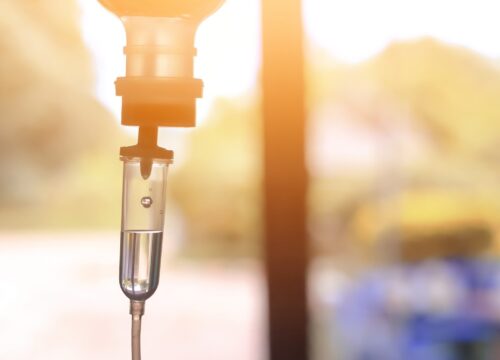 Photo of an IV infusion therapies drip bag