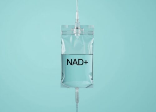 Photo of a NAD+ IV therapy bag