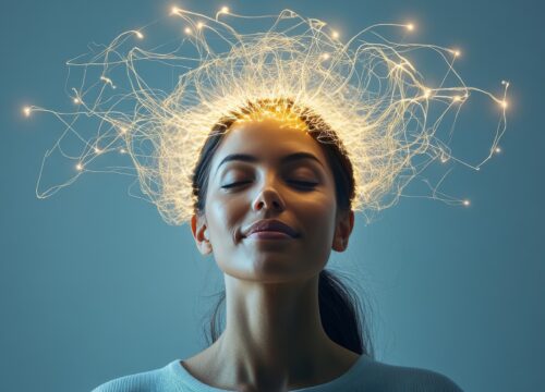 Photo of a woman with mental clarity after using IV therapy to reduce brain fog